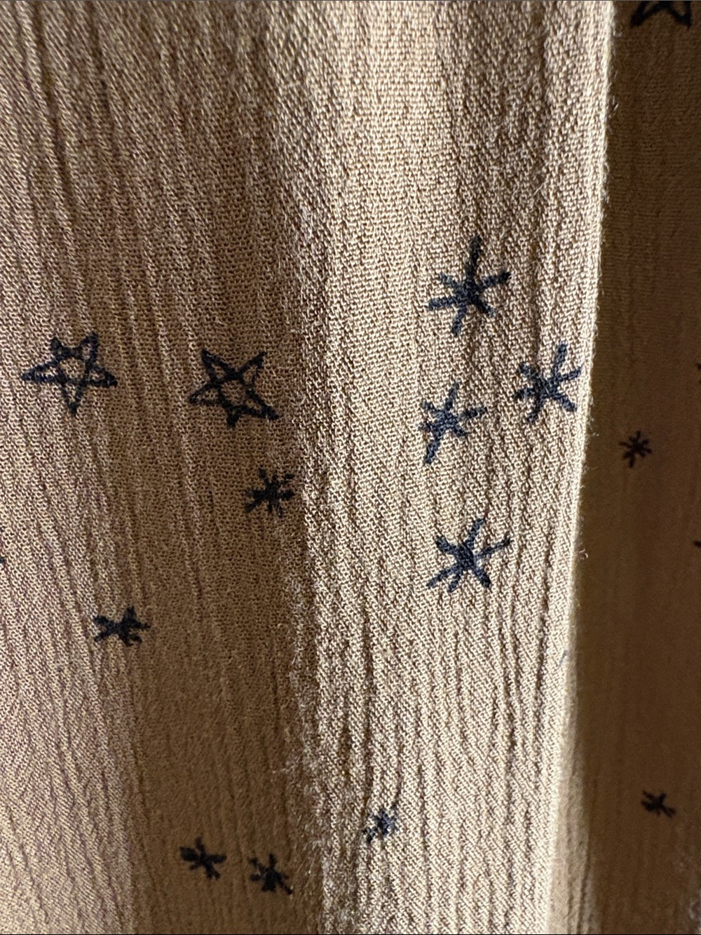 Free People Brown  Star-Print Button Down Shirt - Picture 3 of 6